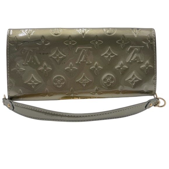 Louis Vuitton Olive Green Monogram Vernis LV Wallet On Chain Sunset Blvd Clutch - Picture 3 of 11